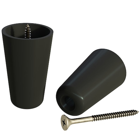 Designs Of Distinction Brass Slipper Cups - 1.154" Diam x 1.87" H - Flat Black 01SLPR104WR1